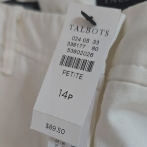 Talbots Cream Petite Trousers